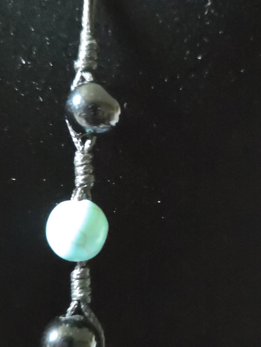 Paparazzi Blue Turquoise & Black Lava Bead Desert Guide Necklace. NWOT. Unisex.